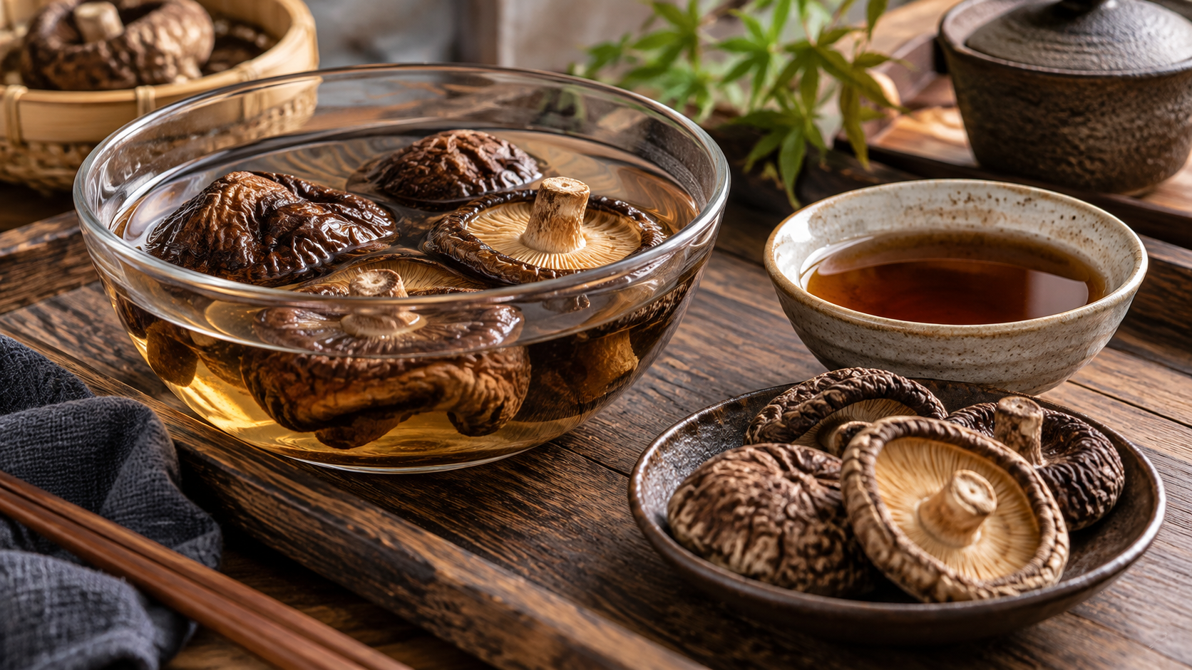 Shiitake seco: por que hidratar em água fria e aproveitar o caldo